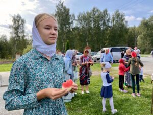 Молебен на начало учебного года в Знаменском храме села Старая Кашира