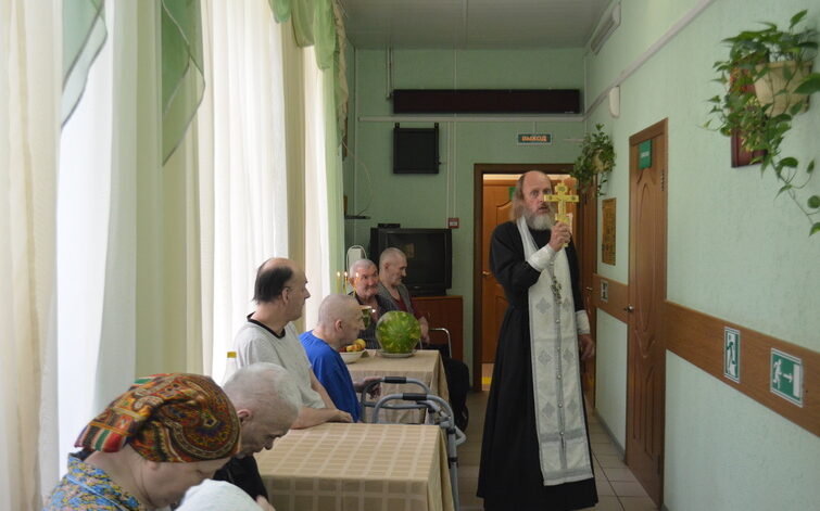 Молебен в реабилитационном центре села Липитино