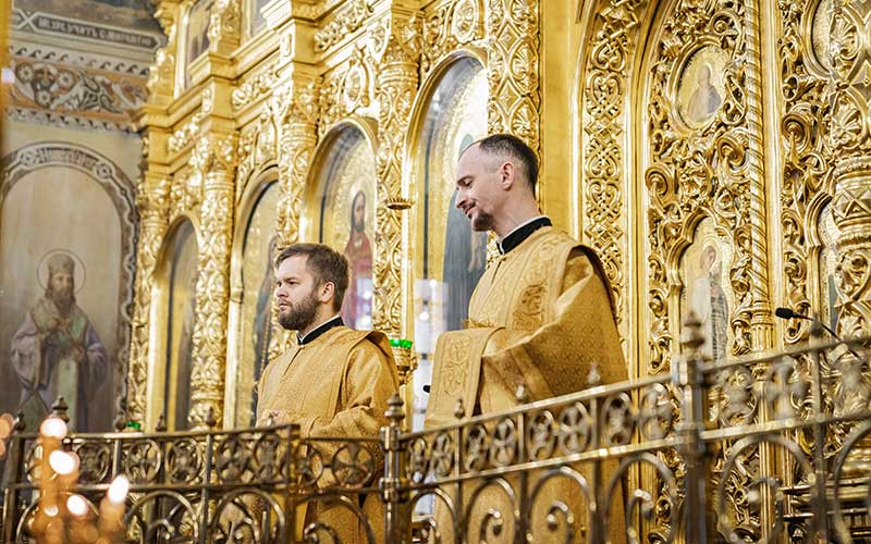 Божественная литургия в Троицком соборе Подольска