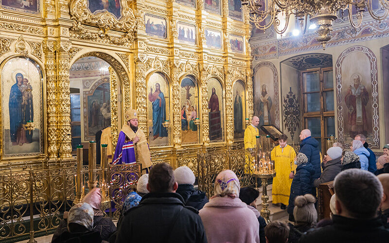 Молебное пение на новолетие в Троицком соборе Подольска