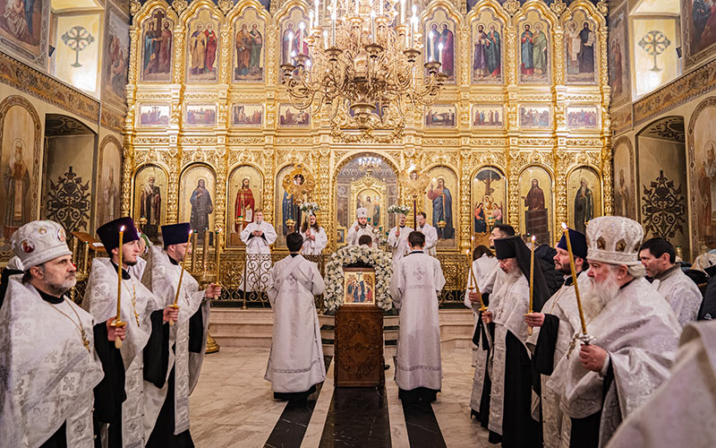 Всенощное бдение в Троицком кафедральном соборе Подольска