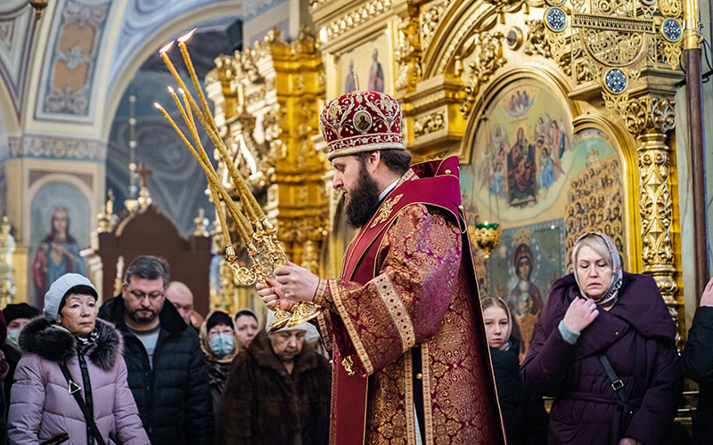 Архиерейское богослужение в Троицком кафедральном соборе Подольска