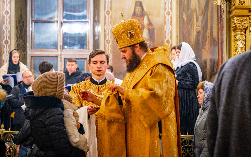 Всенощное бдение в Троицком кафедральном соборе Подольска