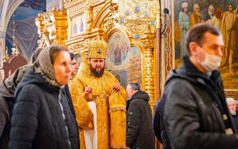 Всенощное бдение в Троицком кафедральном соборе Подольска