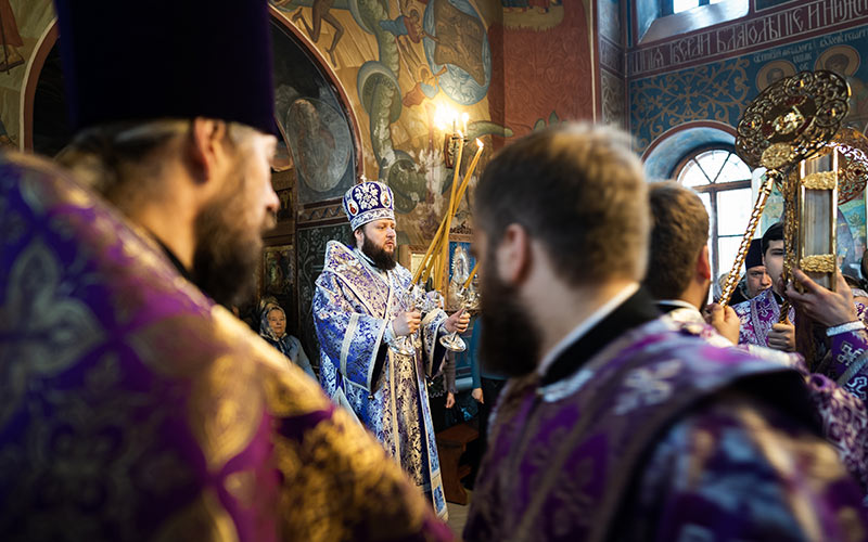 Архиерейское богослужение в храме Воскресения Словущего деревни Сертякино