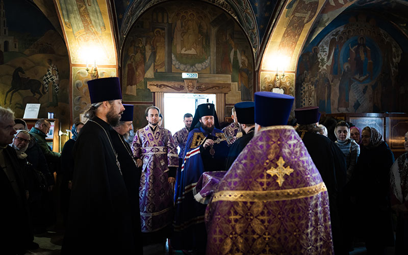 Архиерейское богослужение в храме Воскресения Словущего деревни Сертякино