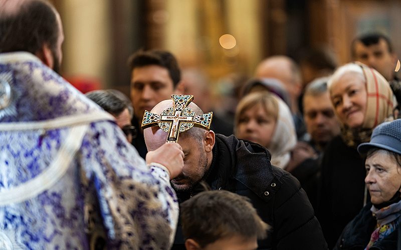 Архиерейское богослужение в Преображенском соборе города Люберцы