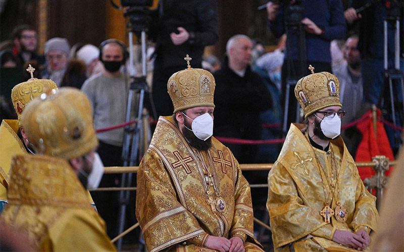 Божественная литургия в Храме Христа Спасителя