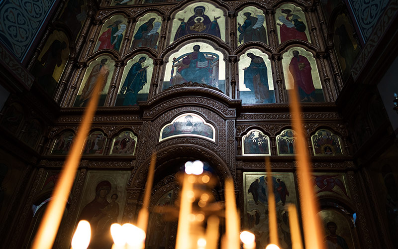 Великое повечерие в Преображенском соборе города Люберцы