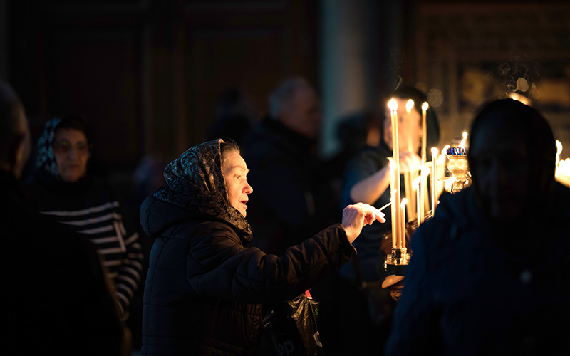 Великое повечерие в Преображенском соборе города Люберцы