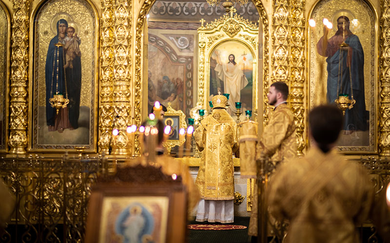 Всенощное бдение в Троицком кафедральном соборе Подольска