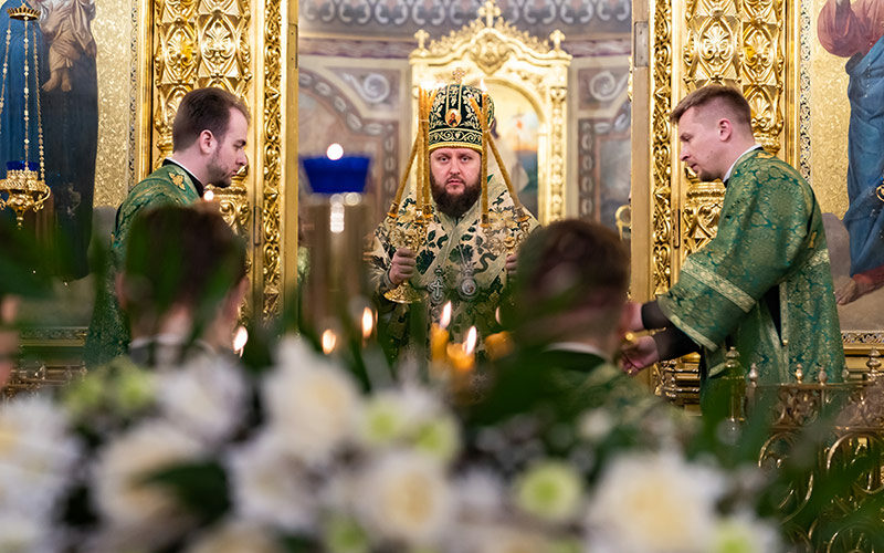 Архиерейское богослужение в Троицком соборе Подольска