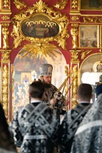 Архиерейское богослужение в Вознесенской Давидовой пустыни