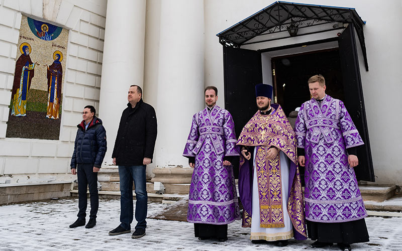 Божественная литургия в соборе Николы Белого города Серпухова