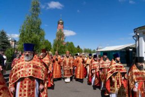 Архиерейское богослужение в Вознесенской Давидовой пустыни