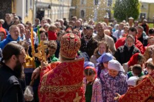 Архиерейское богослужение в Вознесенской Давидовой пустыни