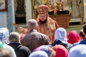 Архиерейское богослужение в Вознесенской Давидовой пустыни