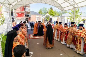 Архиерейское богослужение в Вознесенской Давидовой пустыни