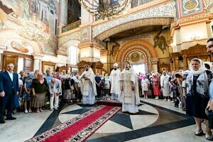 Архиерейское богослужение в Преображенском соборе города Люберцы