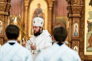 Архиерейское богослужение в Преображенском соборе города Люберцы