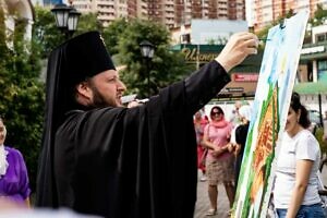 Архиерейское богослужение в Преображенском соборе города Люберцы