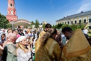 Архиерейское богослужение в Вознесенской Давидовой пустыни