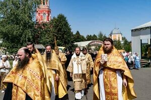 Архиерейское богослужение в Вознесенской Давидовой пустыни