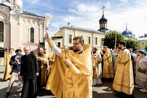 Архиерейское богослужение в Вознесенской Давидовой пустыни