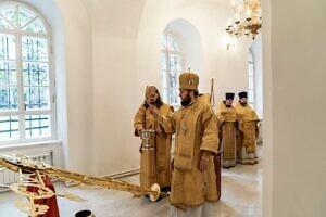 Архиерейское богослужение в Преображенском храме села Новый Быт