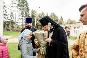 Архиерейское богослужение в Преображенском храме села Новый Быт