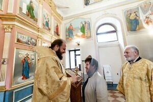 Архиерейское богослужение в Преображенском храме села Спас-Темня