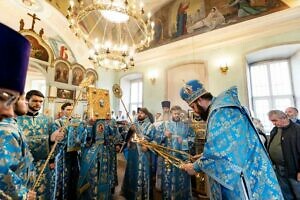 Архиерейское богослужение во Владимирском храме села Дубна