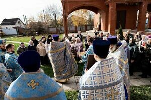 Архиерейское богослужение в Иверском храме села Растуново