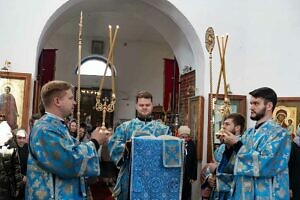 Архиерейское богослужение в Иверском храме села Растуново