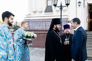 Архиерейское богослужение в Преображенском соборе в Люберцах