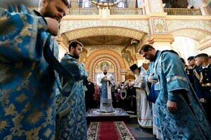 Архиерейское богослужение в Преображенском соборе в Люберцах