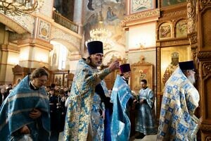 Архиерейское богослужение в Преображенском соборе в Люберцах