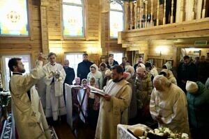 Великое освящение Георгиевского храма в деревне Машково