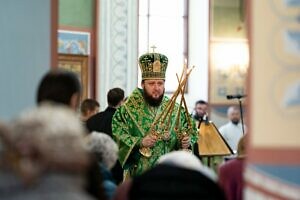 Архиерейское богослужение в честь престольного праздника в Иосифо-Волоцком храме посёлка Развилка