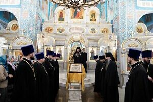 Архиерейское богослужение в Георгиевском храме города Видное