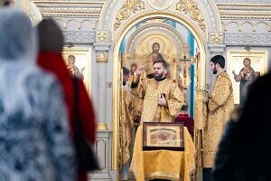 Архиерейское богослужение в Георгиевском храме города Видное