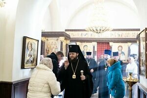 Архиерейское богослужение в Космо-Дамианском храме микрорайона Белые Столбы города Домодедово