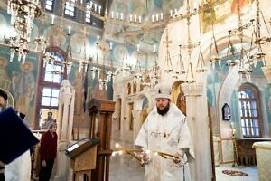 Архиерейское богослужение в Михаило-Архангельском храме города Пущино