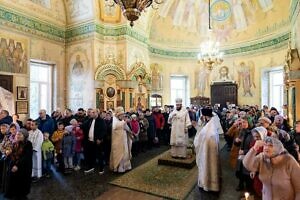 Архиерейское богослужение в Троицком храме села Коледино