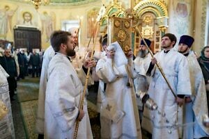 Архиерейское богослужение в Троицком храме села Коледино