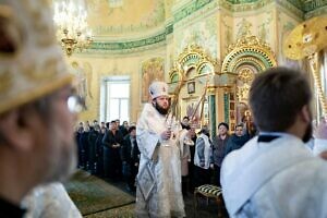 Архиерейское богослужение в Троицком храме села Коледино