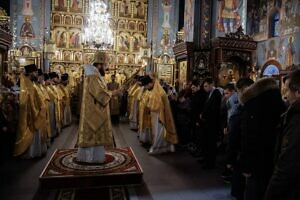 Архиерейское богослужение в соборе Всех святых в земле Русской просиявших города Домодедово