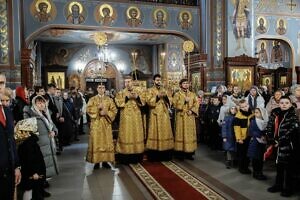 Архиерейское богослужение в соборе Всех святых в земле Русской просиявших города Домодедово