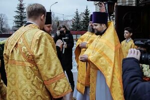 Архиерейское богослужение в соборе Всех святых в земле Русской просиявших города Домодедово