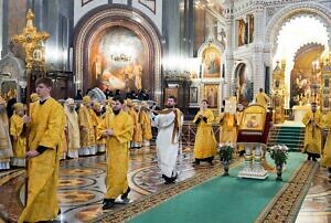 Патриаршее богослужение в Храме Христа Спасителя в день памяти мученицы Татианы